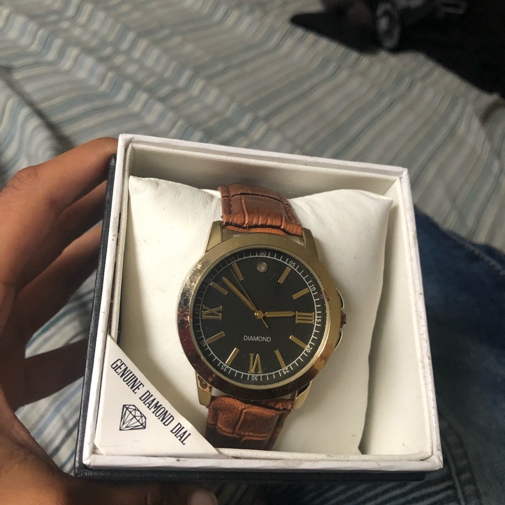Brown wrist watch for men